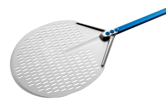 GI Metal Azzurra 12" Round Perforated Pizza Peel