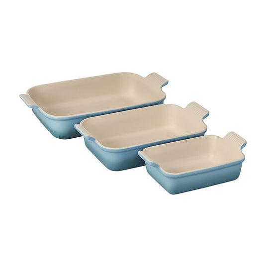 Le Creuset Heritage 3-Piece Rectangular Baking Dish Set