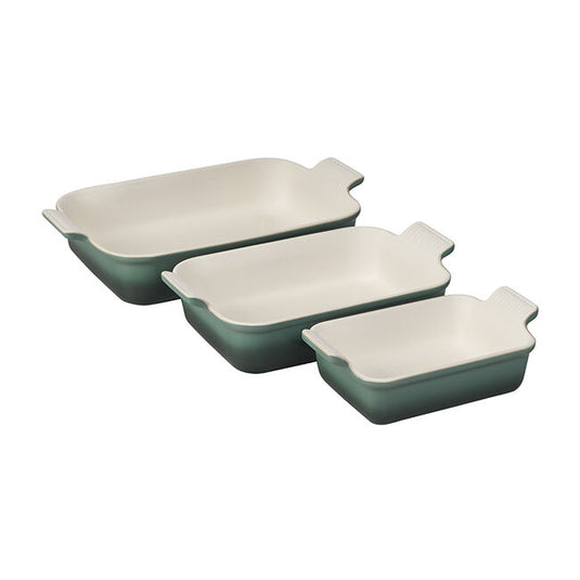 Le Creuset Heritage 3-Piece Rectangular Baking Dish Set