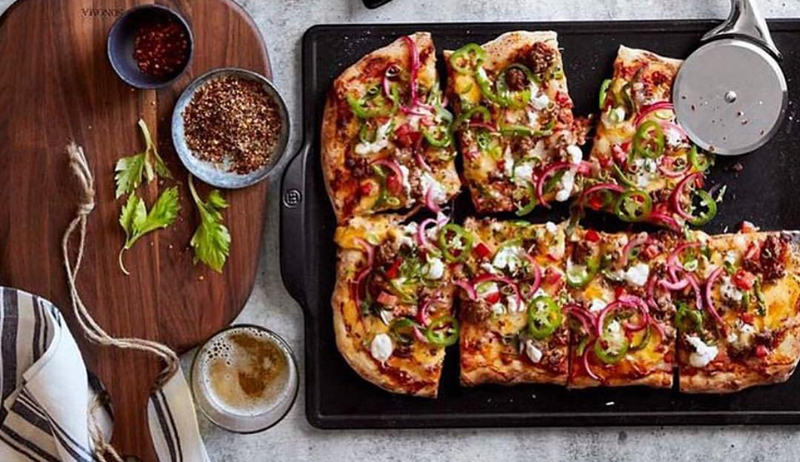 Load image into Gallery viewer, Emile Henry Rectangular Pizza Stone 18"x14"
