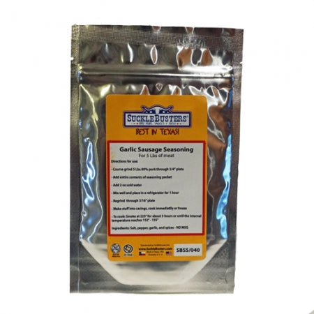 Sucklebusters: Texas Garlic Sausage Seasoning