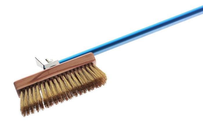 Load image into Gallery viewer, GI Metal 47" Oven Brush w/ Rotating Brass Bristle Head
